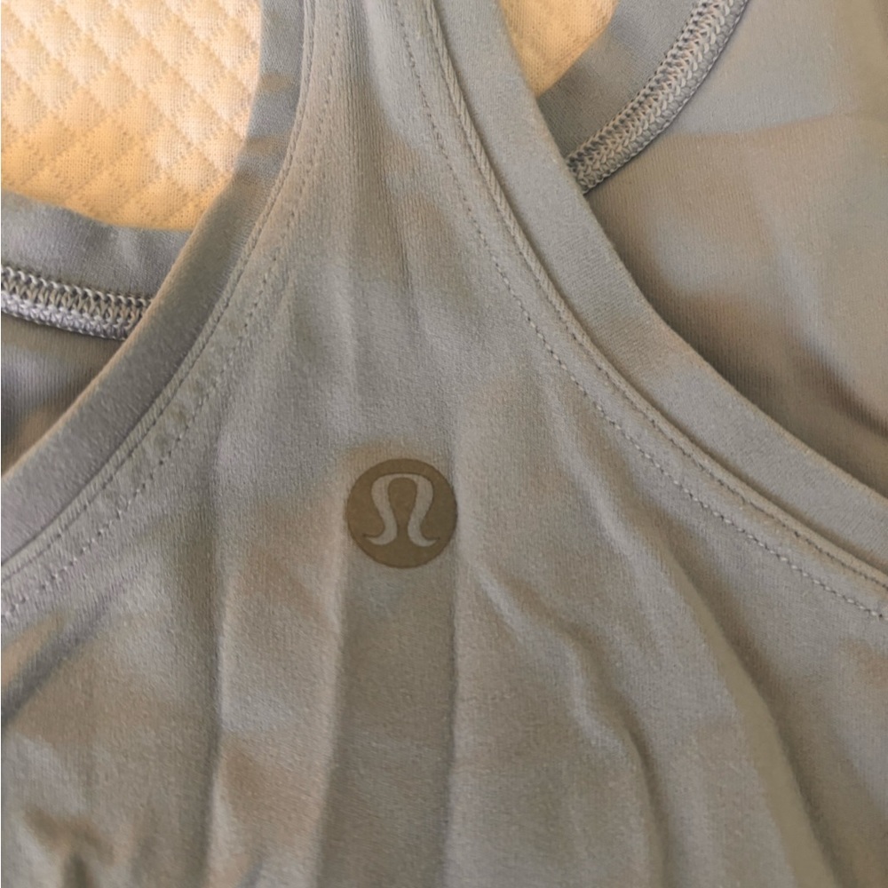 LULULEMON blue linen tank top